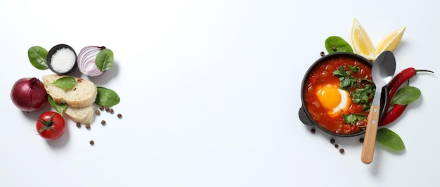 Plato casero con ingredientes frescos